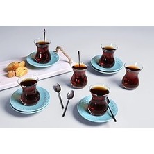 Indispensablely Porland Suzanne Seasons Turkuaz 6 Kişilik Çay Takımı