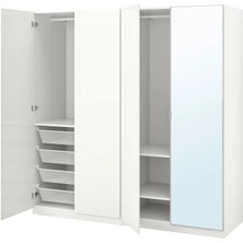 IKEA Beyaz Fonksiyonel Kapaklı Gardırop