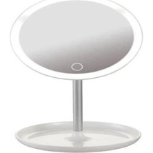 Sanec Dokunmatik LED Işıklı USB Li Yuvarlak Masa Üstü Makyaj Aynası Makyaj Aynası Ledli