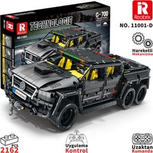 Reobrix Technic 11001-D Mercedes Benz G700 Brabus Araba 6x6 Motor&kumanda Yaratıcı Yapı Blok Seti Building Block 2162PARÇA