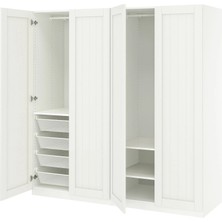 IKEA Beyaz Şık Kapaklı Gardırop