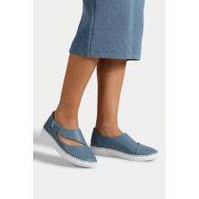 Ayakkabı Fuarı Elit 26YSLNVT01C Kadın Hakiki Deri Casual Ayakkabı Mavi