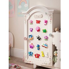 Mucit Home 4 Adet Çocuk Dolap Sticker Defter Süsü Çok Amaçlı Slikon Sticker Çok Kullanımlı Yüzlerce Model