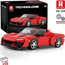 Reobrix Technic 828 Ferrari J50 Spor Araba Yaratıcı Yapı Blok Seti Building Blocks - 298 Parça
