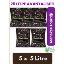 25 Litre Menekşe Toprağı 5*5 Lt Paket | Özel Formül | Hava Alan Yapı | Çiçeklenme Desteği