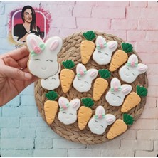 Tatlı Armağanlar Sevimli Tavşan ve Havuç Model Butik Kurabiye - 20 Adet