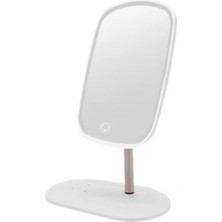 Sanec Dokunmatik LED Işıklı Makyaj Aynası Dikdörtgen 3 Renk Işık LED Masa Aynası