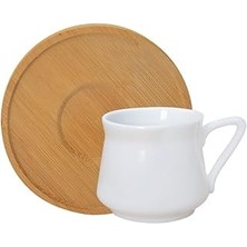 Indispensablely Kahve Fincan Takımı - Bambu Tabaklı