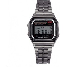 Toz Vintage Calista Gri Metal Kordon Dijital Klasik Unisex Vintage Retro Saat