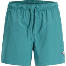 Jack & Jones Jpstmauı Tropic Erkek Deniz Şortu Regular Fit Siyah Mayo Şort