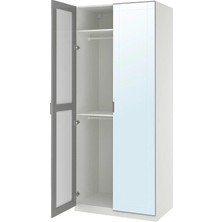 IKEA Beyaz Sağlam Kapaklı Gardırop