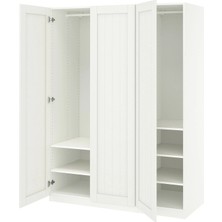 IKEA Beyaz Sağlam Kapaklı Gardırop