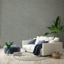 Adawall Muse Koleksiyonu 25106-4 Çok Renkli Yeşil Textile Dokulu Duvar Kağıdı 1.06X15.6M, 16.5m²