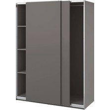IKEA Koyu Gri Modern Kapaklı Gardırop
