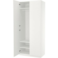 IKEA Beyaz Modern Kapaklı Gardırop