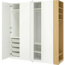 IKEA Beyaz Modern Kapaklı Gardırop