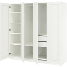 IKEA Beyaz Şık Kapaklı Gardırop