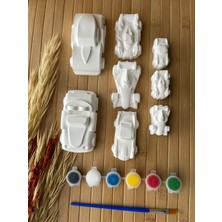 Perivar 8 Adet - L, M ve S Boy Araçlar Taş Boyama Seti Büst Figür Boyama Çocuk Gelişimi Taş Boyama Boyama Seti