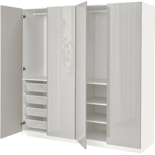 IKEA Beyaz Geniş Kapaklı Gardırop