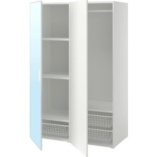 IKEA Beyaz Sağlam Kapaklı Gardırop