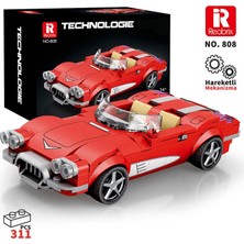 Reobrix Creator 808 Chevrolet Corvette C1 Spor Araba Yaratıcı Yapı Blok Seti Building Blocks - 311 Parça