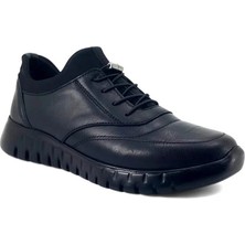 Beety 1186 Hakiki Deri Günlük Kadın Ayakkabı-Siyah