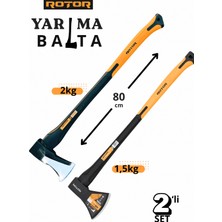 Rotor Fiber Saplı 2000GR+1500GR 2’li Balta Nacak Seti