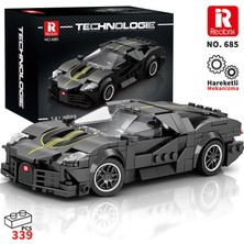 Reobrix Creator 685 Bugatti La Voiture Noire Spor Araba Yaratıcı Yapı Blok Seti Building Blocks - 339 Parça
