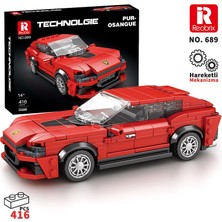 Reobrix Technic 689 Ferrari Purosangue Spor Araba Yaratıcı Yapı Blok Seti Building Blocks - 416 Parça