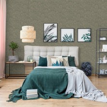 Adawall Muse Koleksiyonu 25106-6 Yeşil, Bej Dokulu Duvar Kağıdı 1.06X15.6M, 16.5m²
