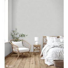 Adawall Muse Koleksiyonu 25104-2 Krem Keten Efektli Modern Duvar Kağıdı 1.06X15.6M, 16.5m²