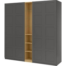 IKEA Koyu Gri Modern Kapaklı Gardırop