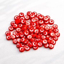 Leylooks 100 Adet Polimer Kil Fimo Türk Bayrağı, Ay Yıldız Boncuk