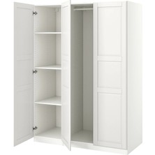 IKEA Beyaz Sağlam Kapaklı Gardırop