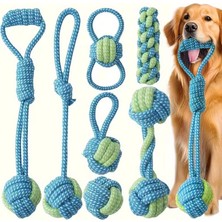 Valkyrie 7 Parça Köpek Halat Oyuncak Seti Isırma Çekiştirme Eğitim Toplu Ip Oyuncağı