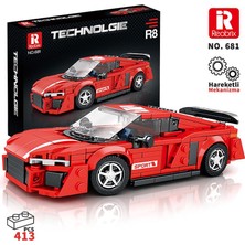 Reobrix Creator 681 Audi R8 Spor Araba Yaratıcı Yapı Blok Seti Building Blocks - 413 Parça