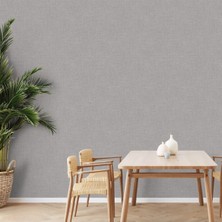 Adawall Muse Koleksiyonu 25104-4 Gri, Bej Keten Efektli Modern Duvar Kağıdı 1.06X15.6M, 16.5m²