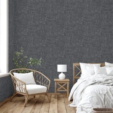 Adawall Muse Koleksiyonu 25101-6 Antrasit Dokulu Silinebilir Nonwoven Vinil Duvar Kağıdı 1.06X15.6M - 16.5m²