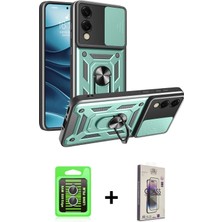 BUTİMAR'S Galaxy S25 Edge Ahenk Klasik - Siyah Bilvis 3D Cam Ekran Koruyucu + Gümüş Raze Metal Kamera Lens