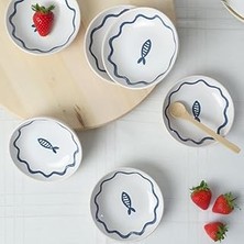 Indispensablely Keramika Marin Halka Sosluk/çerezlik 13 cm 6 Adet 22874