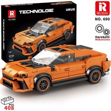 Reobrix Creator 690 Lamborghini Urus Suv Araba Yaratıcı Yapı Blok Seti Building Blocks - 408 Parça
