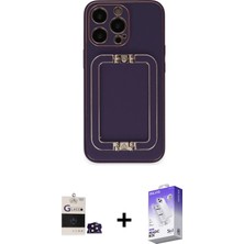 BUTİMAR'S iPhone 14 Pro Max Kozmos Minimal Prime - Siyah Bilvis 5in1 3D Magic Cam Ekran Koruyucu + Derin Mor Bilvis Titan Kamera Lens