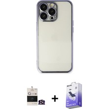 BUTİMAR'S iPhone 14 Pro Max Vadi Minimal - Siyah Bilvis 5in1 5d Magic Hayalet Cam Ekran Koruyucu + Gold Bilvis Titan Kamera Lens