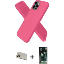 BUTİMAR'S iPhone 12 Pro Kozmos Yansıma Özel Seri - Şeffaf 360 Full Body Arka Koruyucu + Gold Rainbow Kamera Lens Koruma Cam