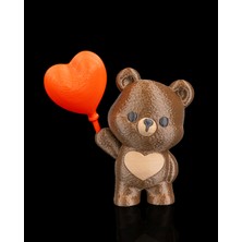 Kalpli Balonlu Ayıcık Anahtarlık – Sevimli Çanta Süsü, Hediye Charm Aksesuar