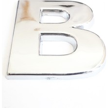 Cemax B Harfi  3,75 cm Krom Yapışkanlı