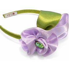   Lika Zeyna Saten Lavanta Bahçesi Taç Lila Yeşil   x