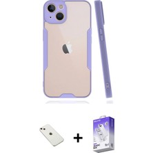 BUTİMAR'S iPhone 14 Atlas Asil Serisi - Siyah Bilvis 5in1 3D Magic Cam Ekran Koruyucu + Pembe Diamond Kamera Lens