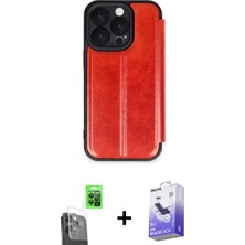 BUTİMAR'S iPhone 16 Pro Max Zirve Yansıma Serisi - Siyah Bilvis 5in1 5d Magic Hayalet Cam Ekran Koruyucu + Siyah Raze Metal Kamera Lens