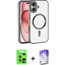 BUTİMAR'S iPhone 17 Nova Işık Özel Seri - Siyah Bilvis 5in1 3D Magic Cam Ekran Koruyucu + Açık Yeşil Raze Metal Kamera Lens